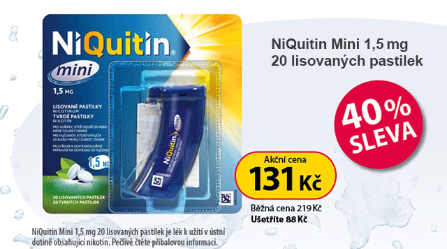 NiQuitin Mini 1,5mg 20 lisovaných pastilek